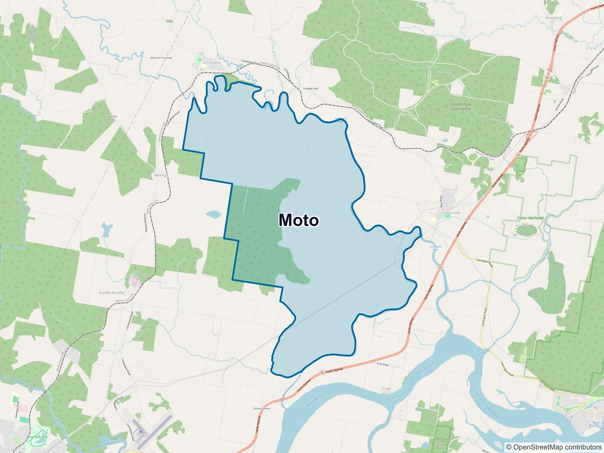 Map of Moto, NSW, Australia