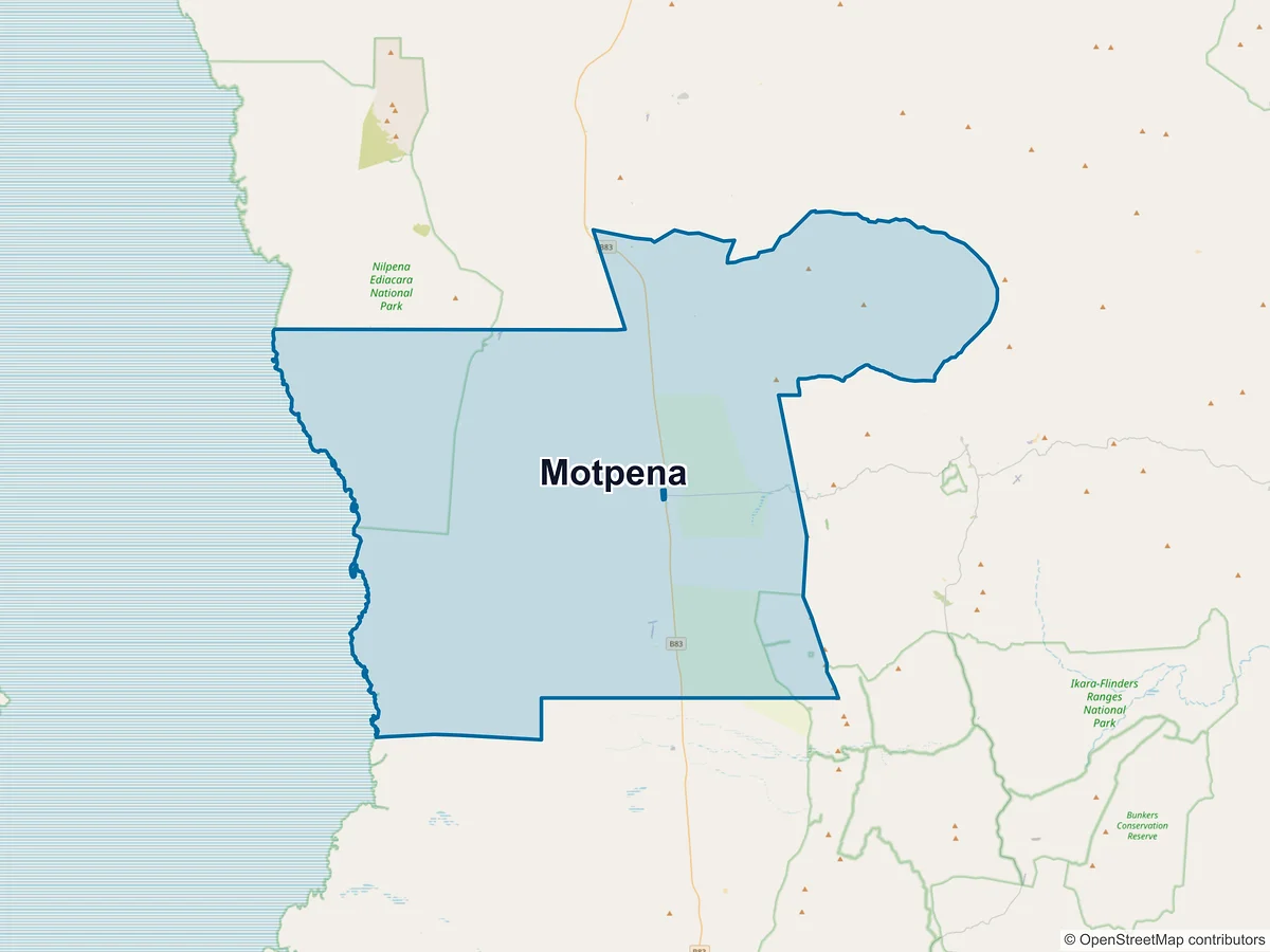 Map of Motpena, SA, Australia