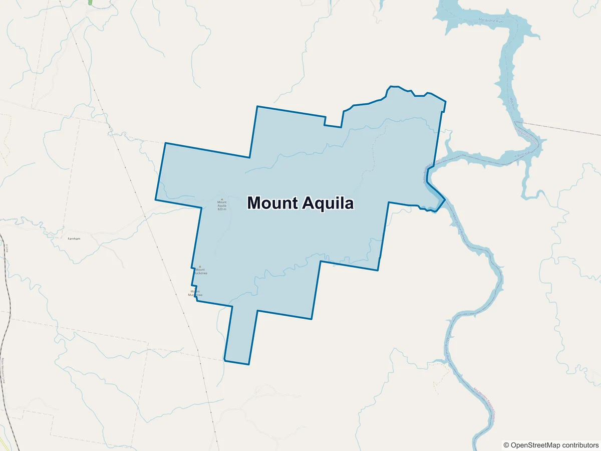 Map of Mount Aquila, NSW, Australia
