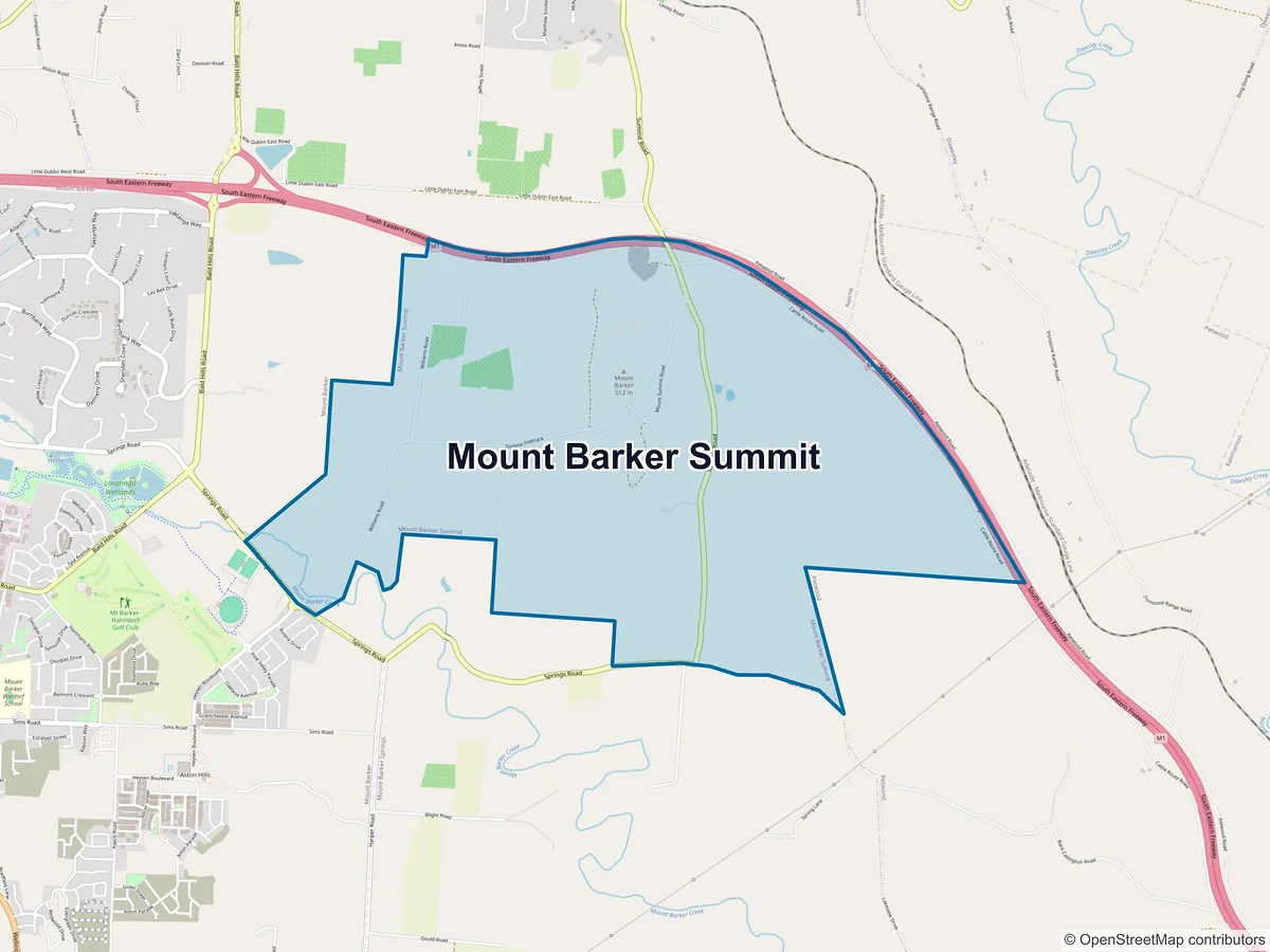 Map of Mount Barker Summit, SA, Australia