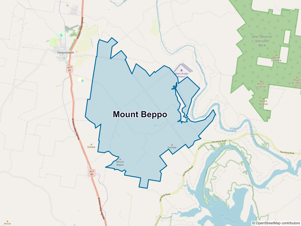 Map of Mount Beppo, QLD, Australia