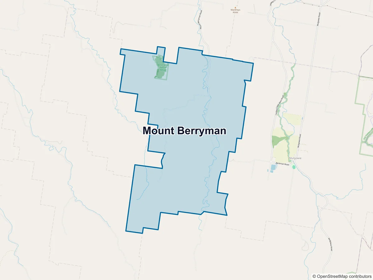 Map of Mount Berryman, QLD, Australia