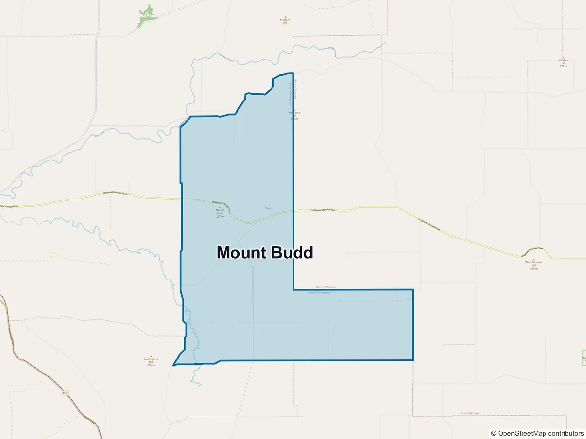 Map of Mount Budd, WA, Australia