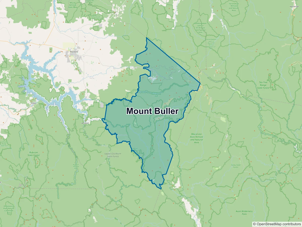 Map of Mount Buller, VIC, Australia