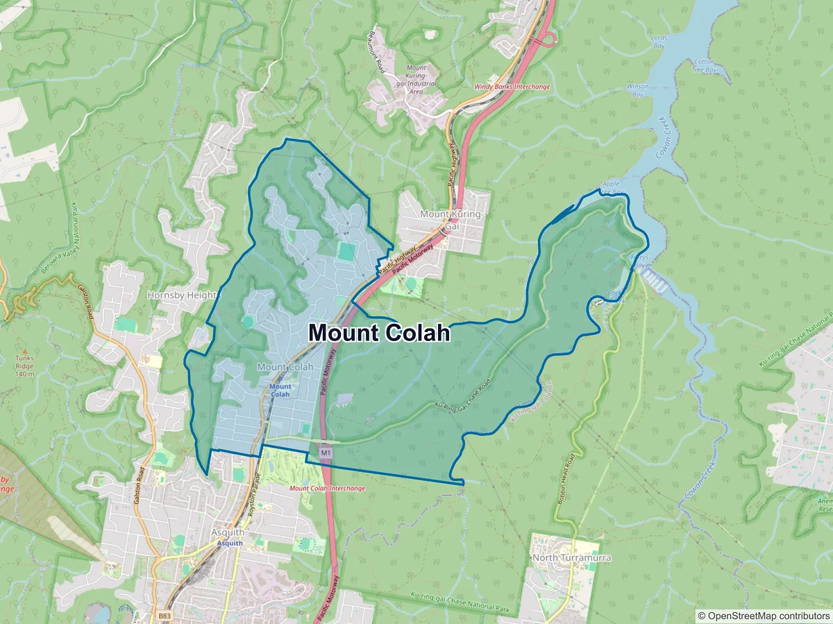 Map of Mount Colah, NSW, Australia
