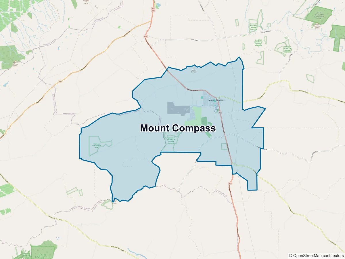 Map of Mount Compass, SA, Australia