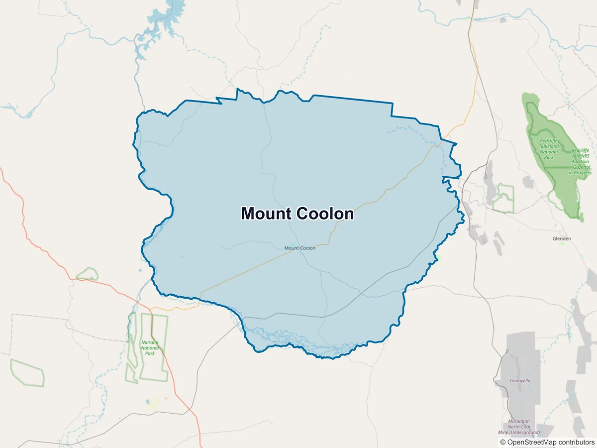 Map of Mount Coolon, QLD, Australia