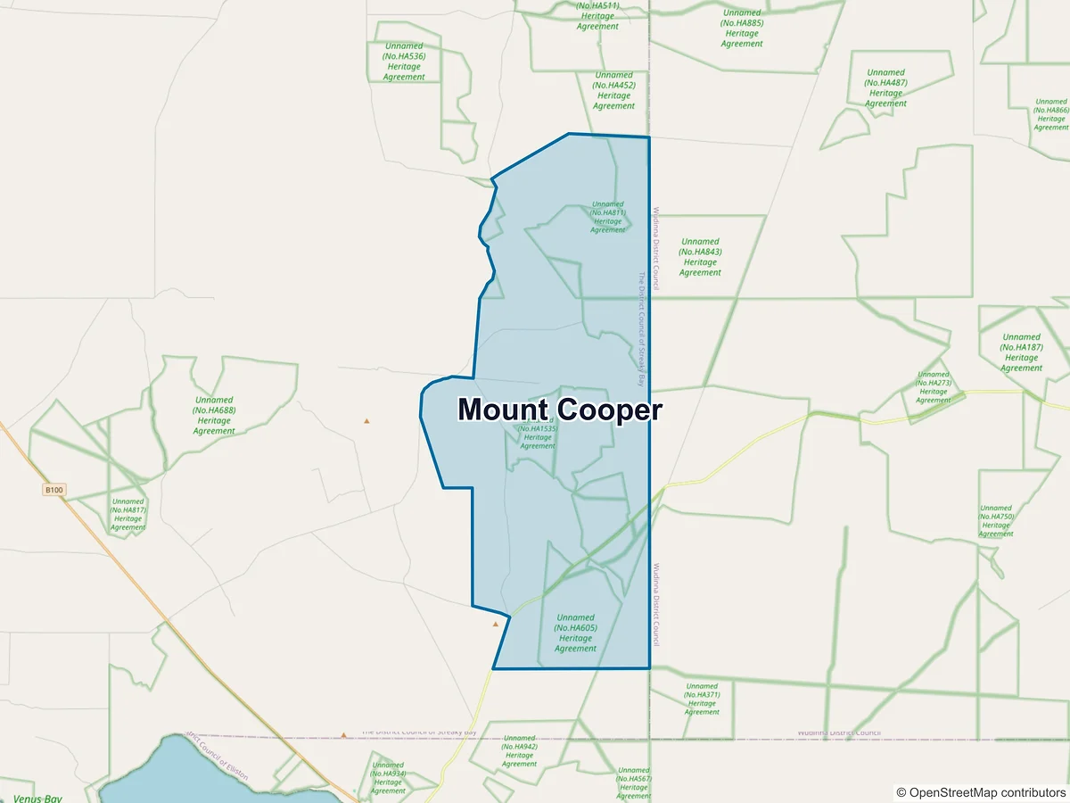 Map of Mount Cooper, SA, Australia