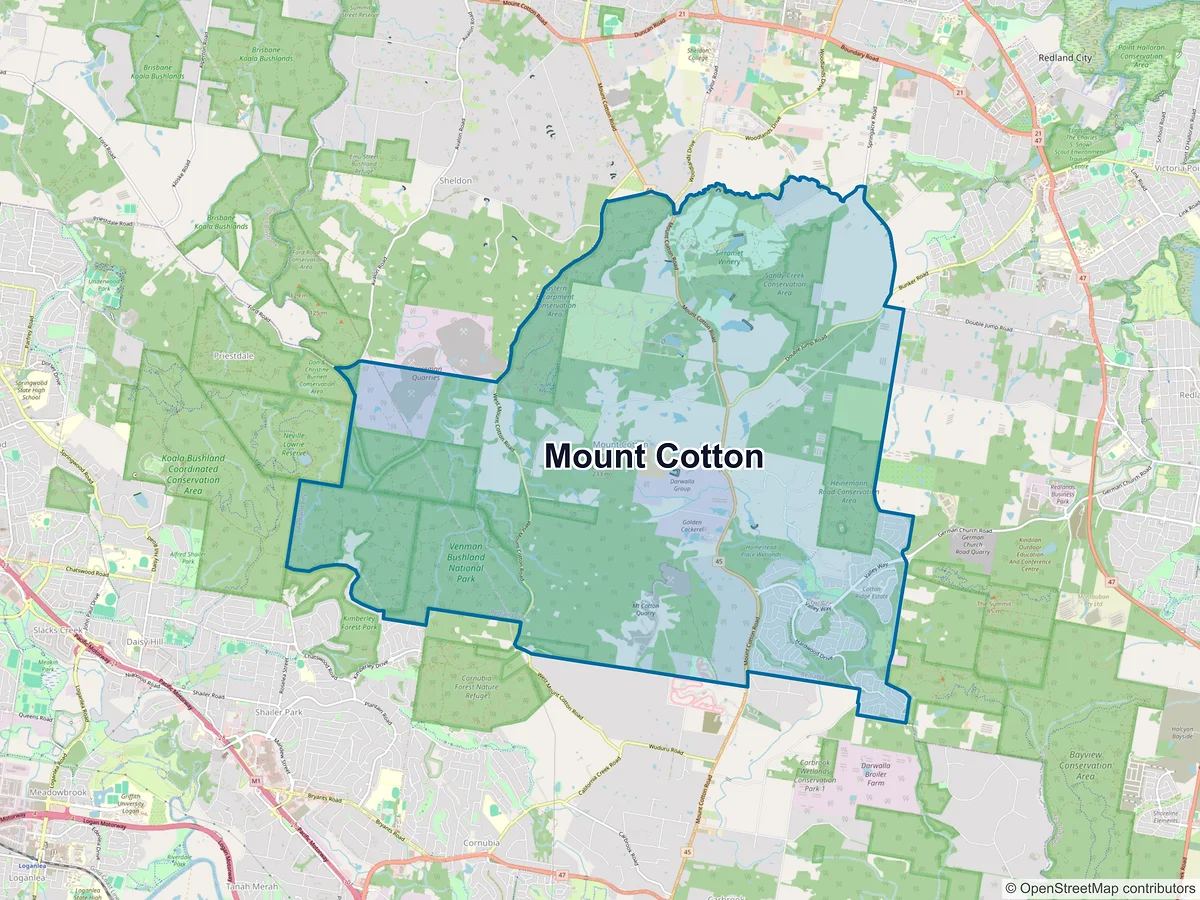 Map of Mount Cotton, QLD, Australia