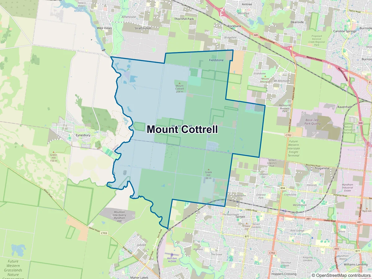 Map of Mount Cottrell, VIC, Australia
