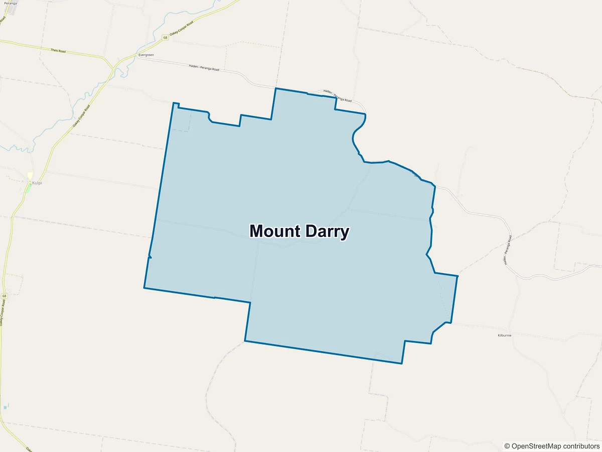 Map of Mount Darry, QLD, Australia