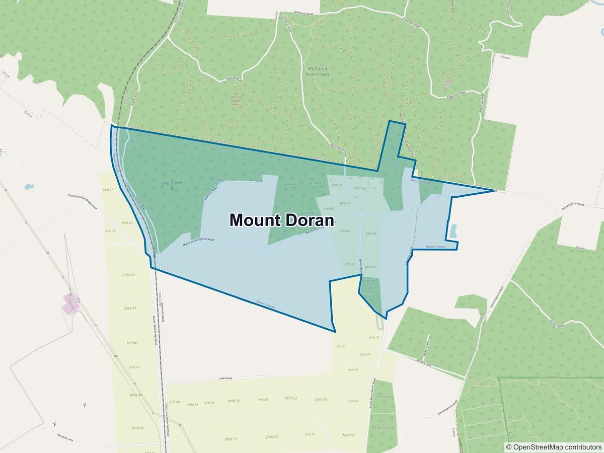 Map of Mount Doran, VIC, Australia