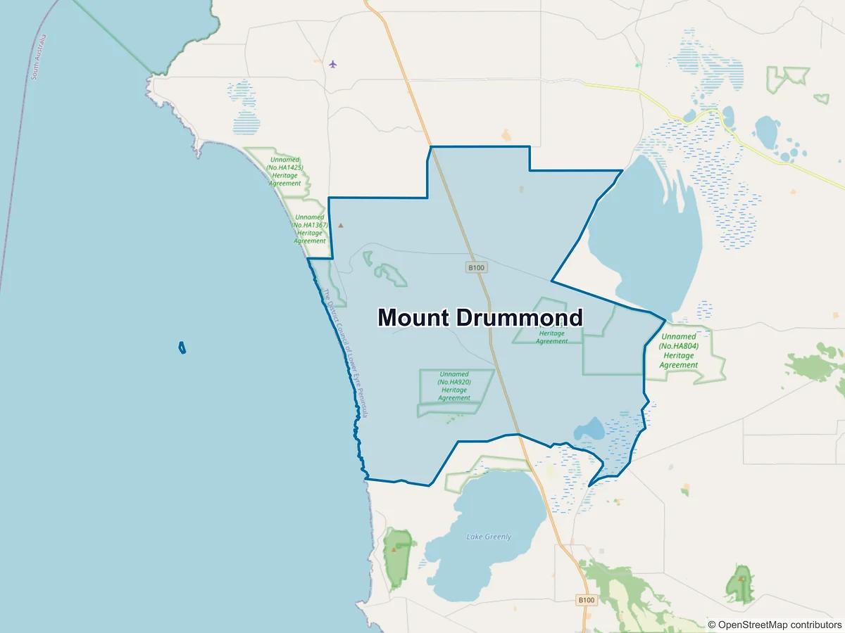 Map of Mount Drummond, SA, Australia