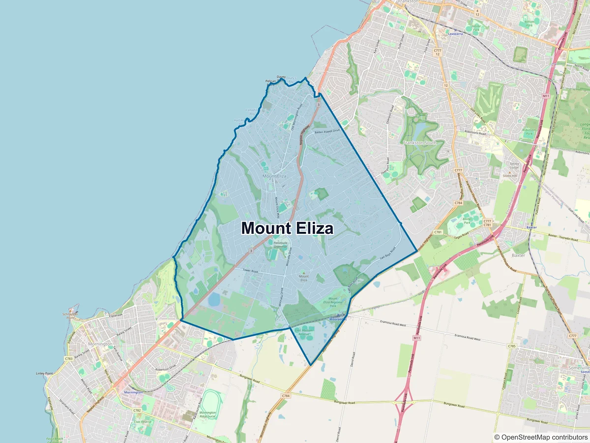 Map of Mount Eliza, VIC, Australia