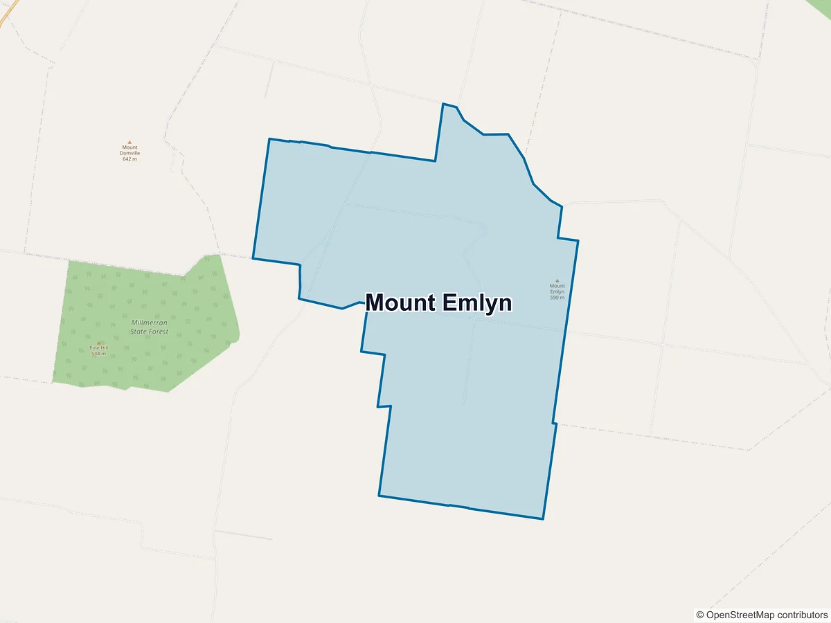 Map of Mount Emlyn, QLD, Australia