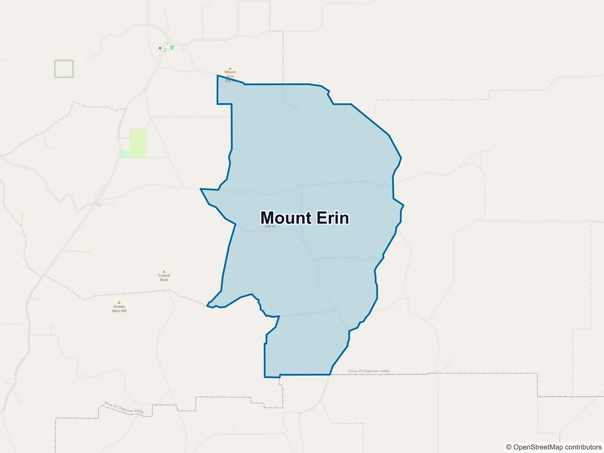 Map of Mount Erin, WA, Australia