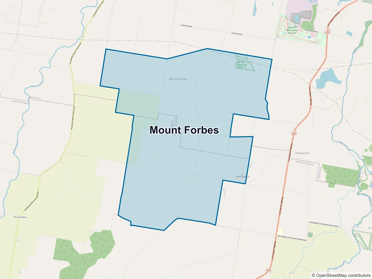 Map of Mount Forbes, QLD, Australia