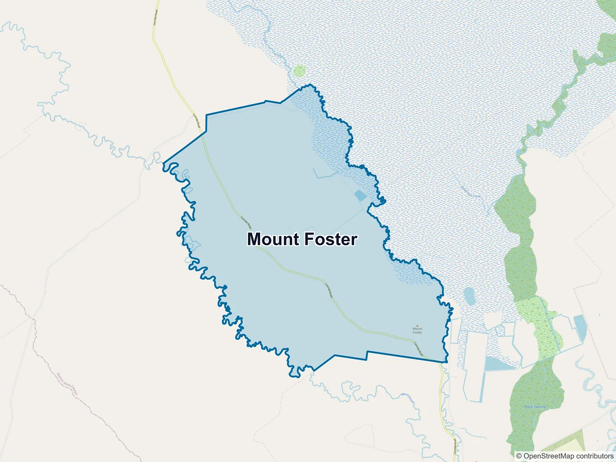 Map of Mount Foster, NSW, Australia