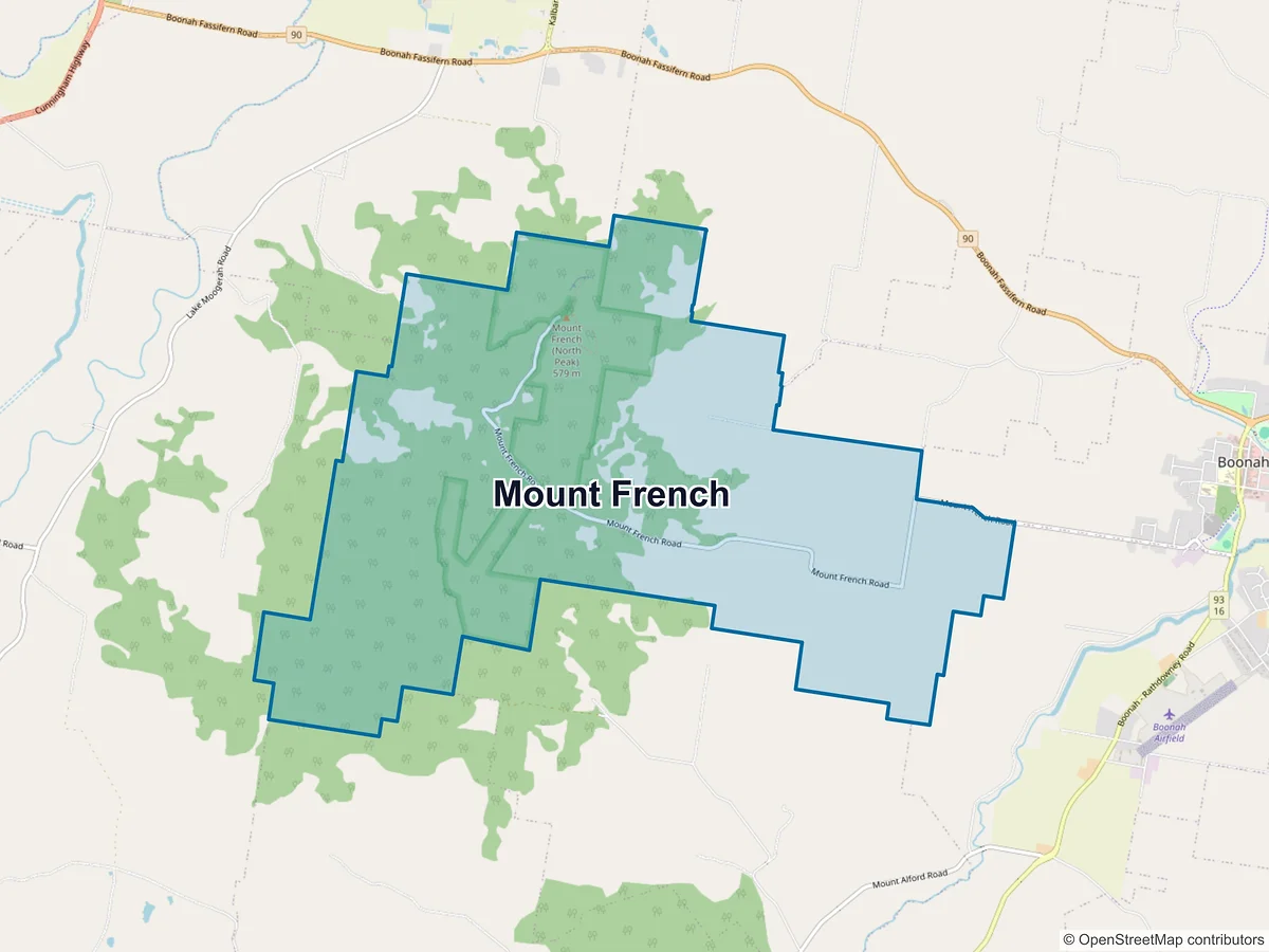 Map of Mount French, QLD, Australia
