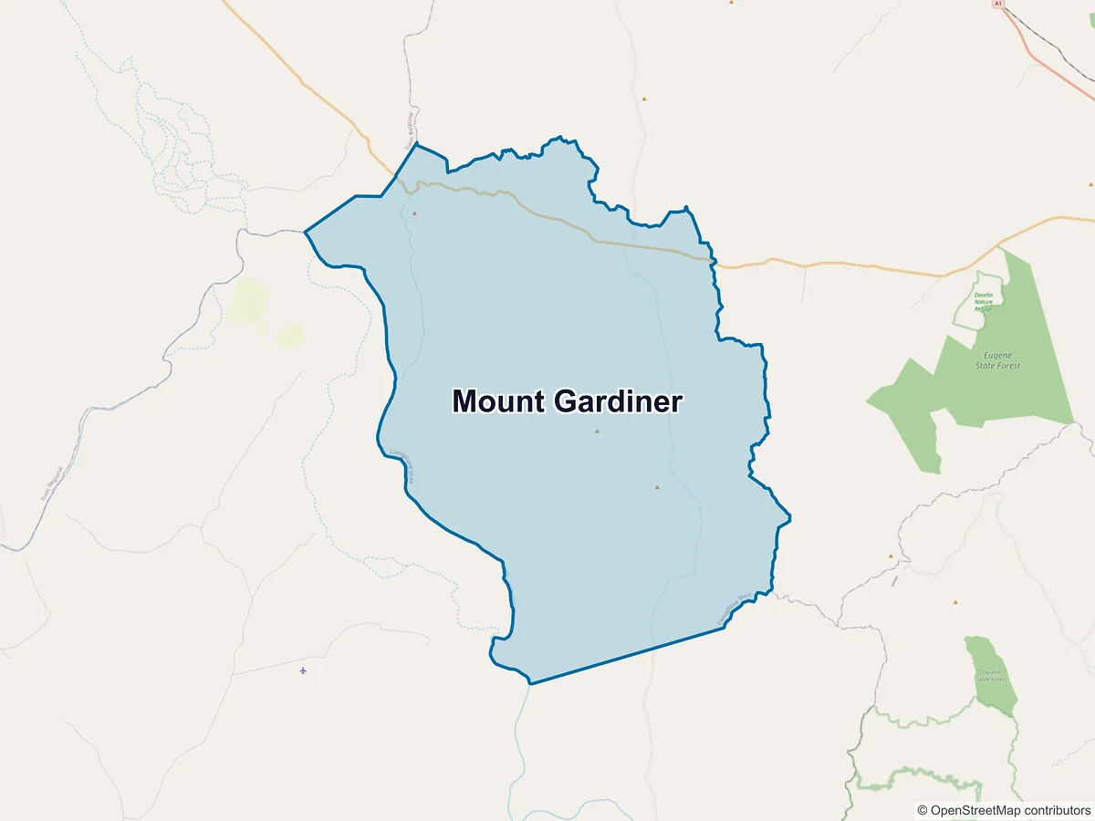Map of Mount Gardiner, QLD, Australia