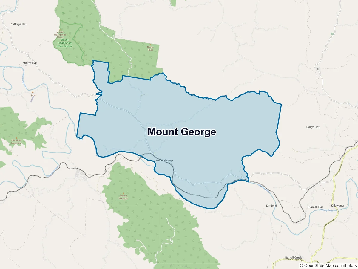 Map of Mount George, NSW, Australia