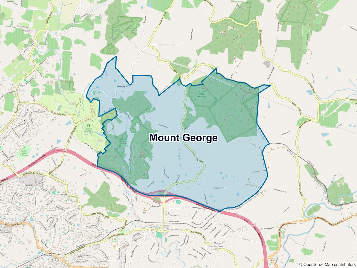 Map of Mount George, SA, Australia