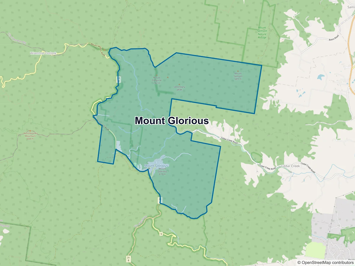Map of Mount Glorious, QLD, Australia