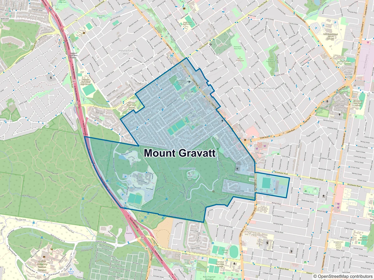 Map of Mount Gravatt, QLD, Australia