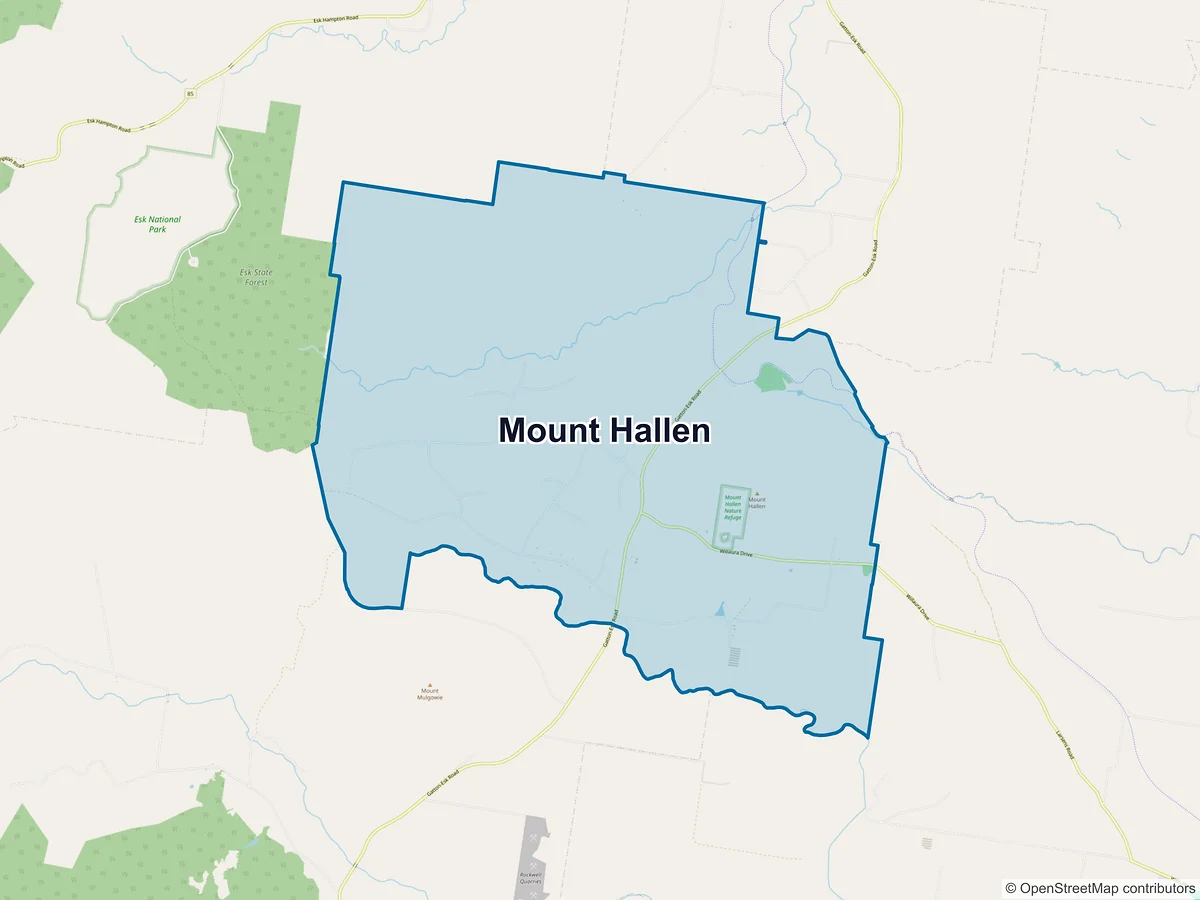 Map of Mount Hallen, QLD, Australia