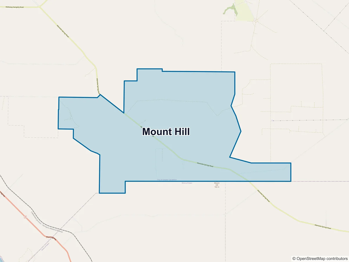 Map of Mount Hill, WA, Australia