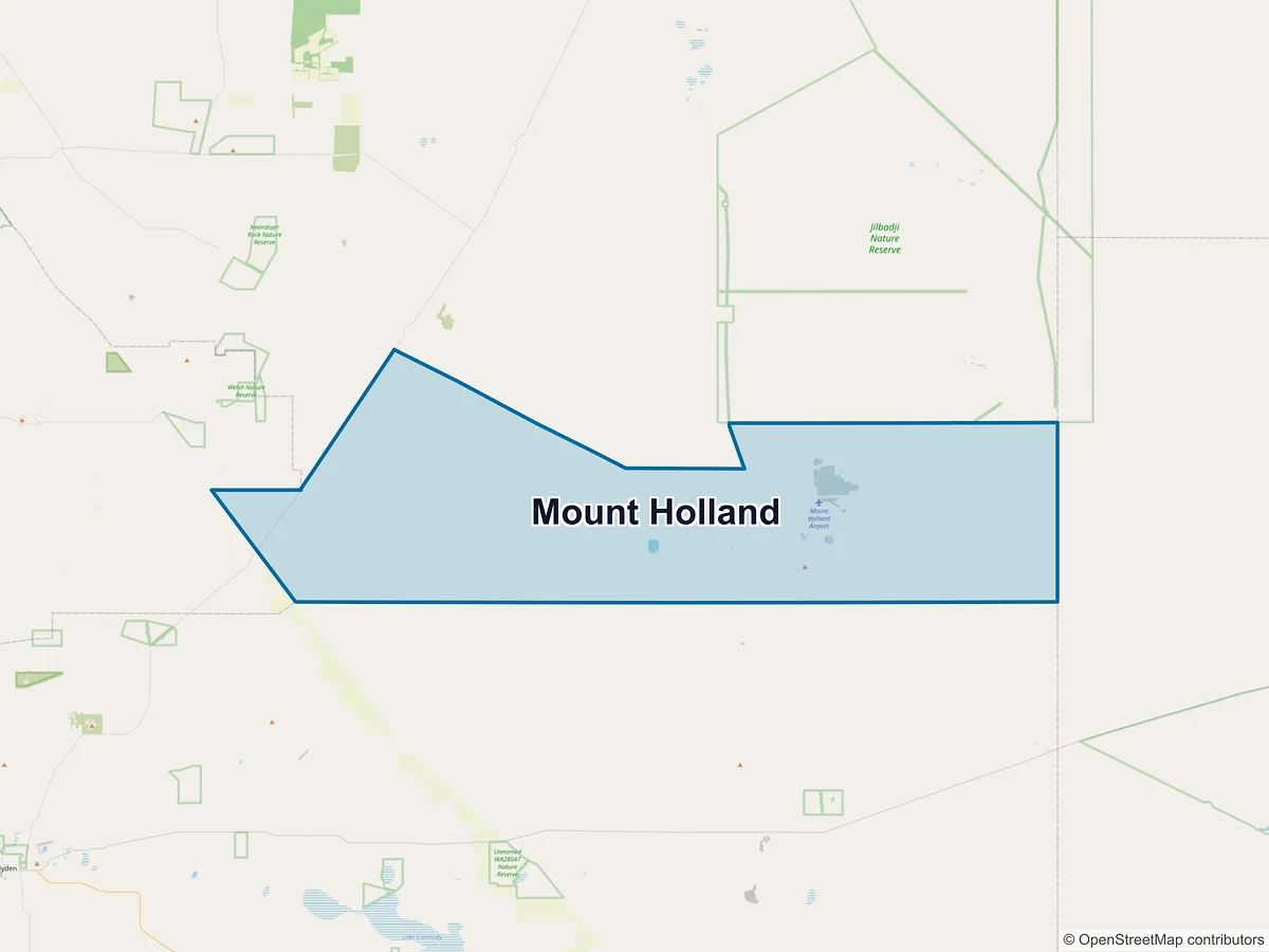 Map of Mount Holland, WA, Australia