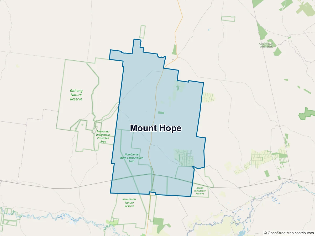 Map of Mount Hope, NSW, Australia