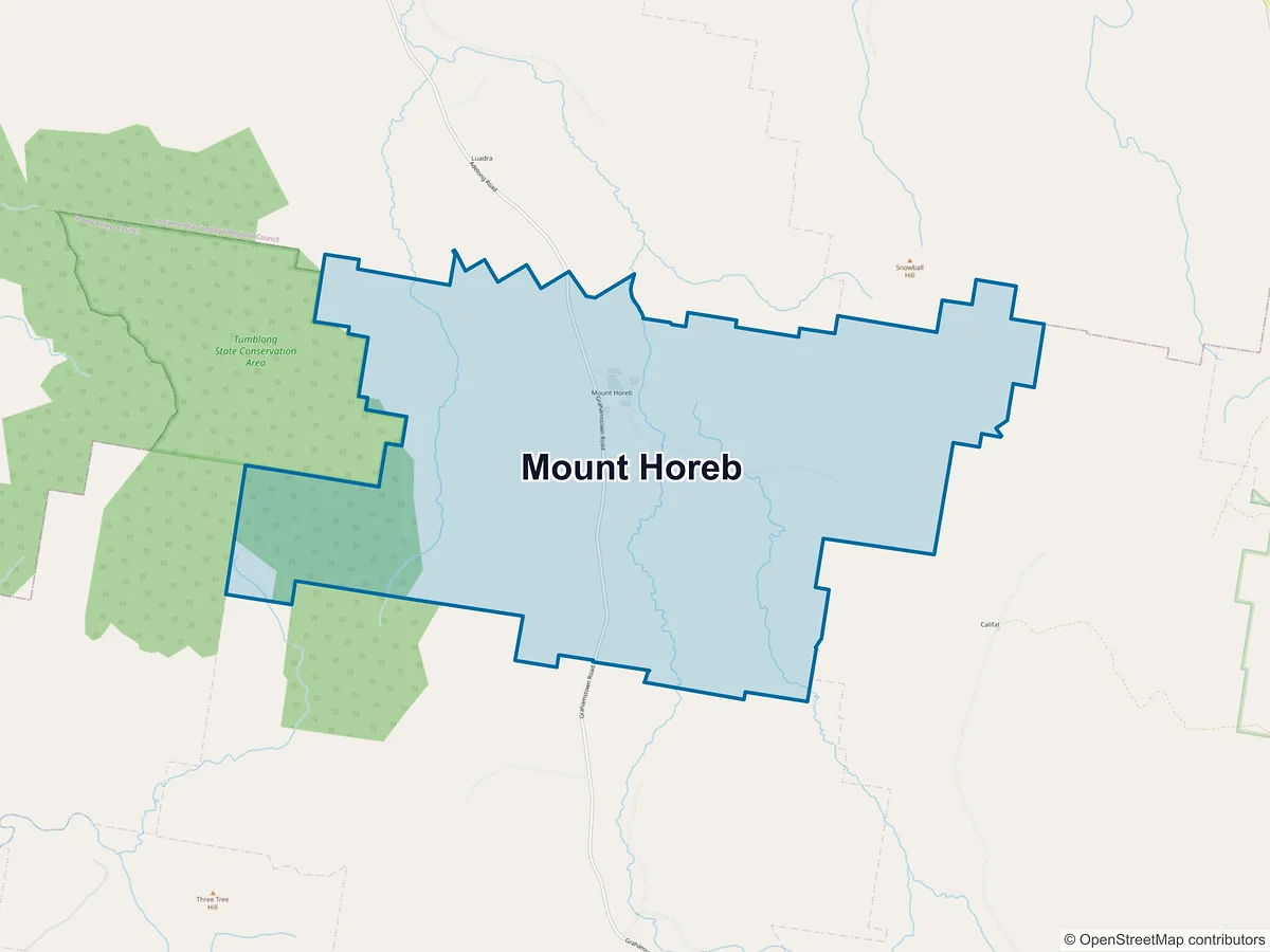 Map of Mount Horeb, NSW, Australia