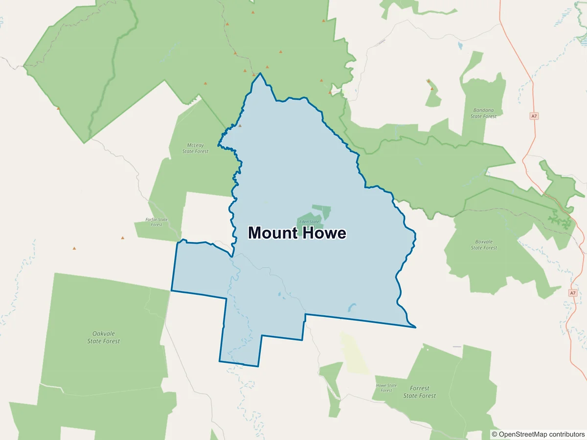Map of Mount Howe, QLD, Australia