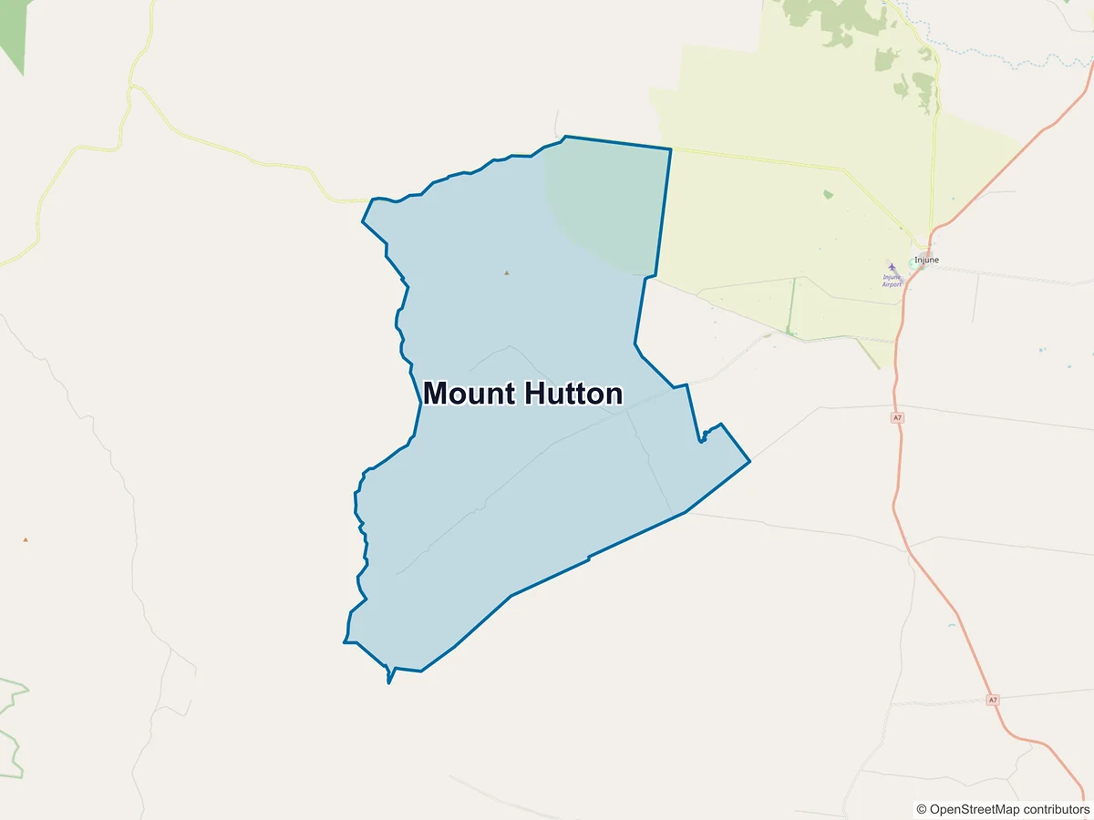 Map of Mount Hutton, QLD, Australia