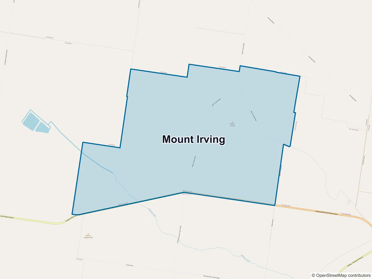 Map of Mount Irving, QLD, Australia