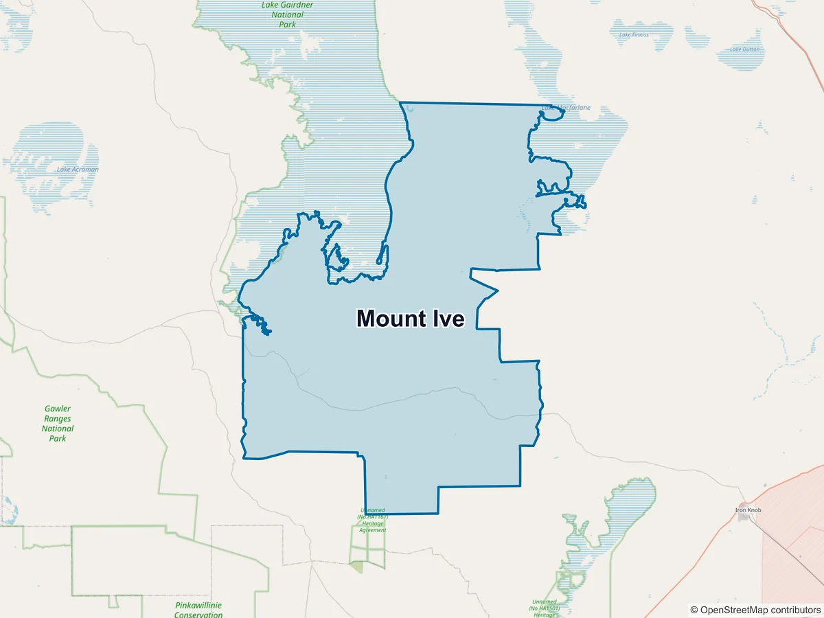 Map of Mount Ive, SA, Australia