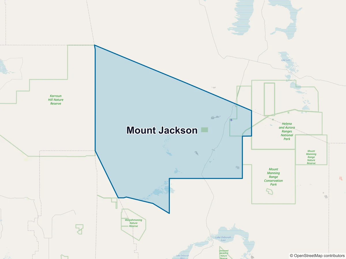 Map of Mount Jackson, WA, Australia