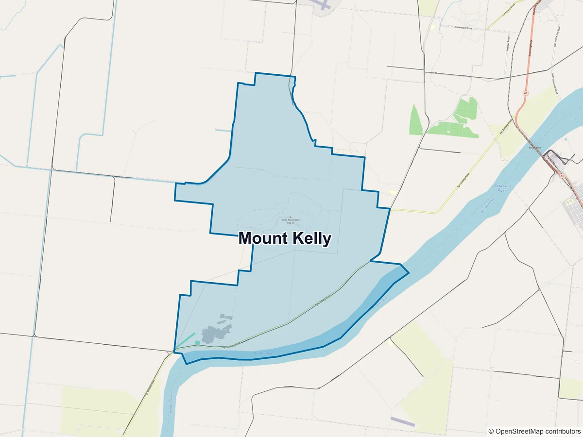 Map of Mount Kelly, QLD, Australia