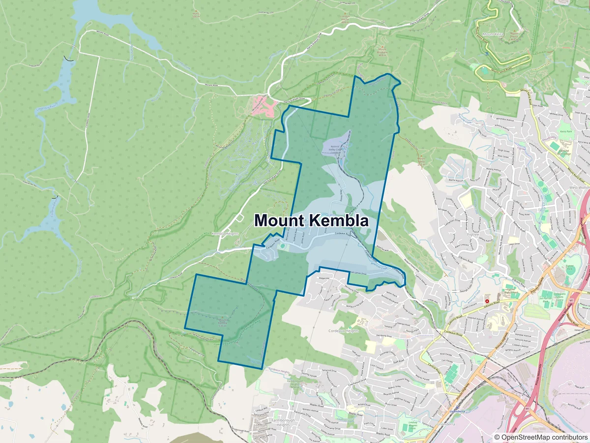 Map of Mount Kembla, NSW, Australia