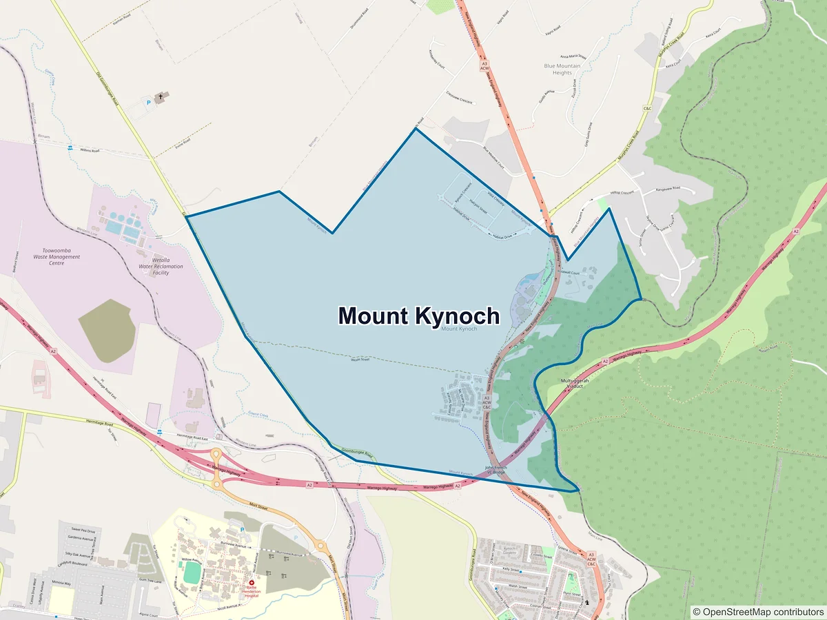 Map of Mount Kynoch, QLD, Australia