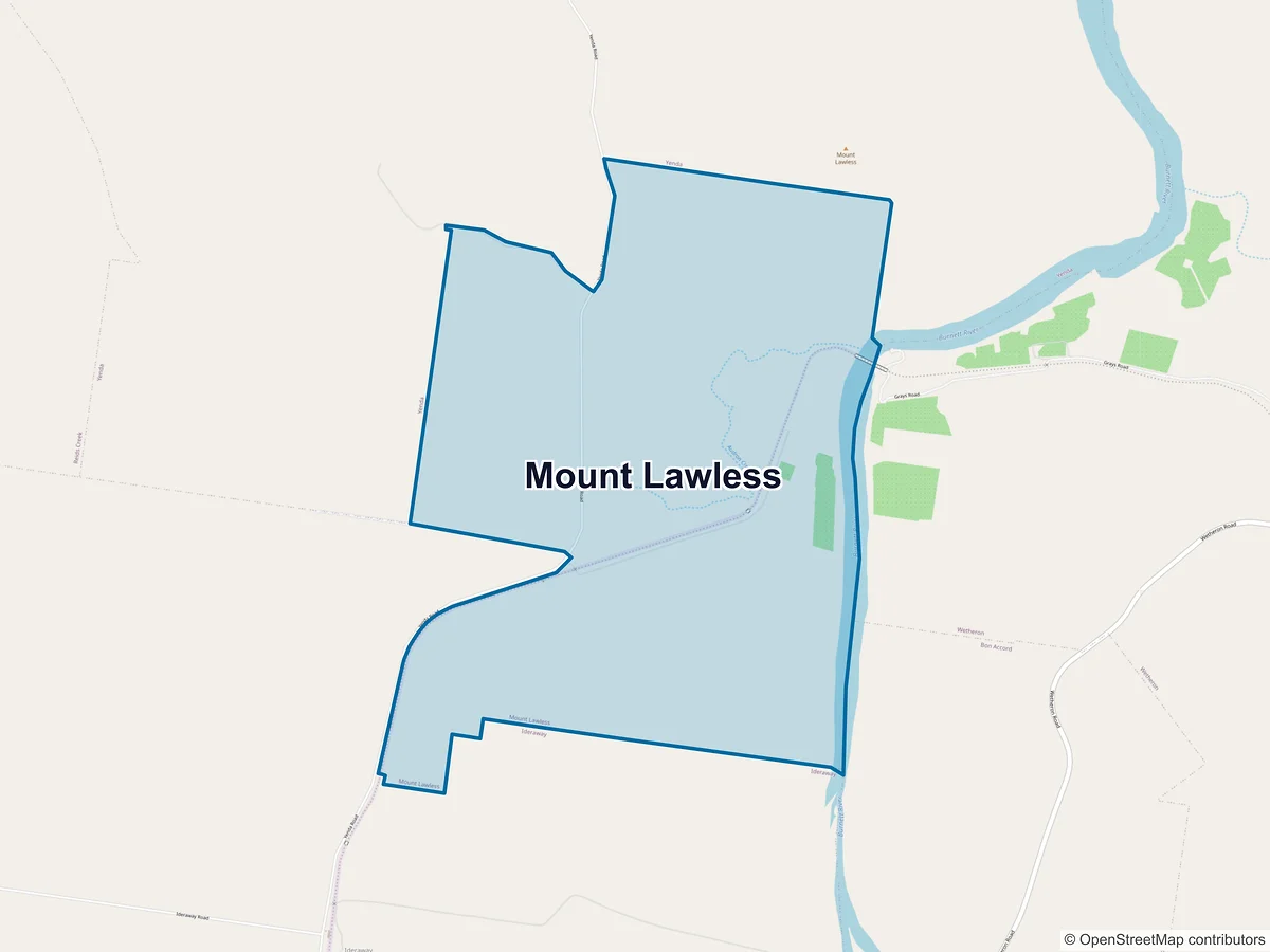 Map of Mount Lawless, QLD, Australia