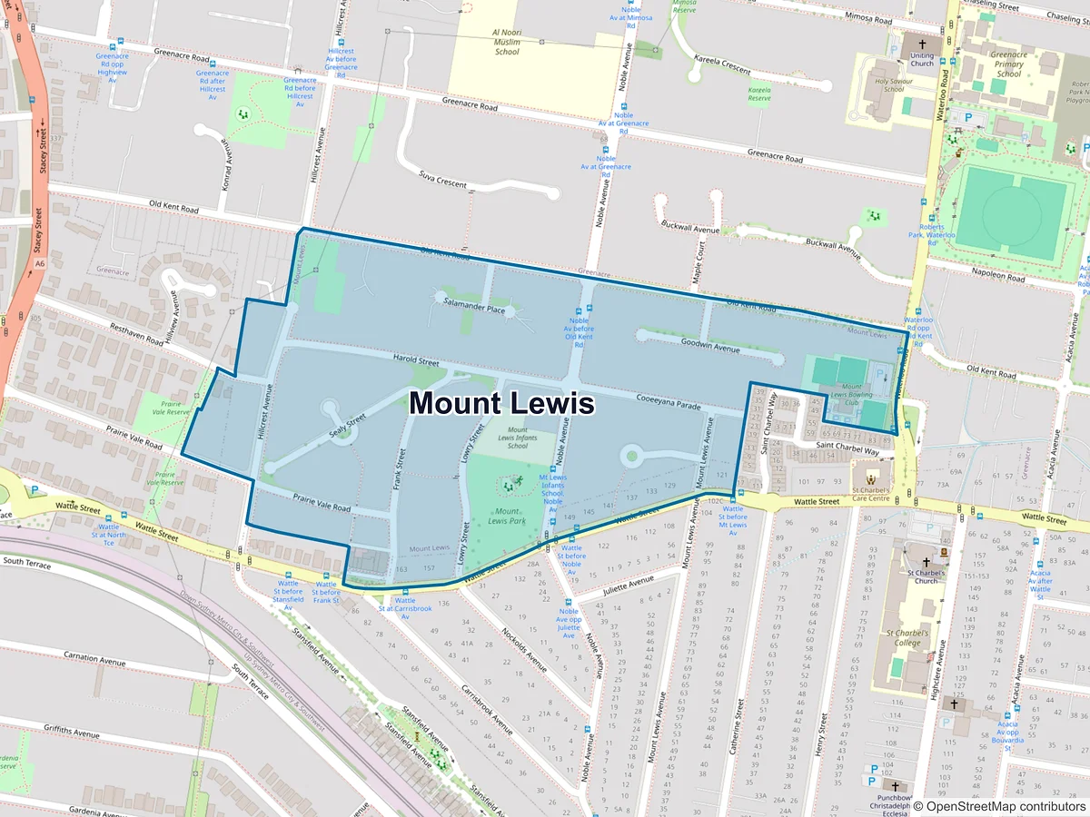 Map of Mount Lewis, NSW, Australia
