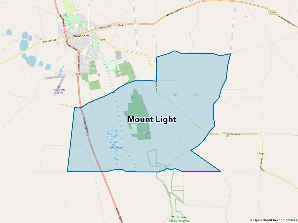 Map of Mount Light, SA, Australia