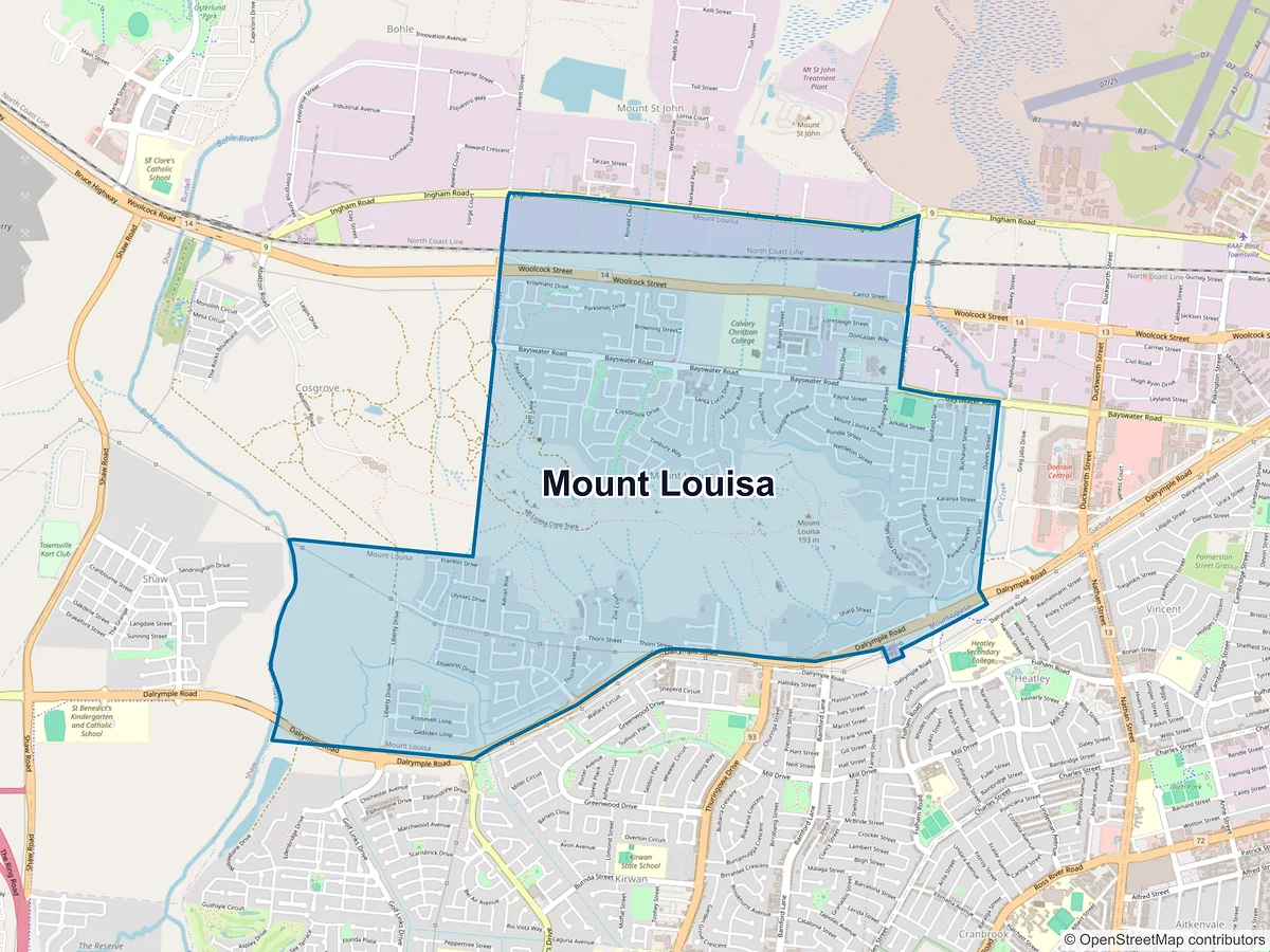 Map of Mount Louisa, QLD, Australia