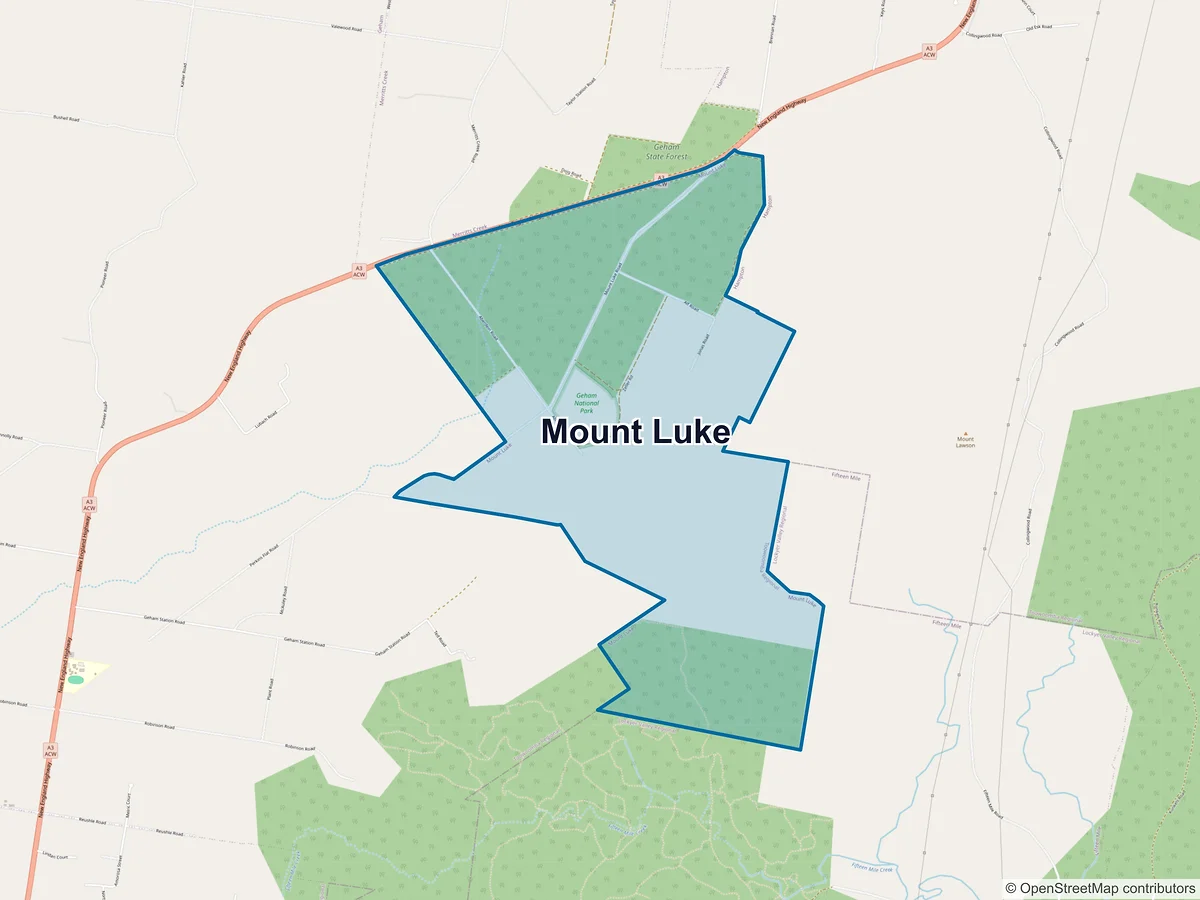 Map of Mount Luke, QLD, Australia
