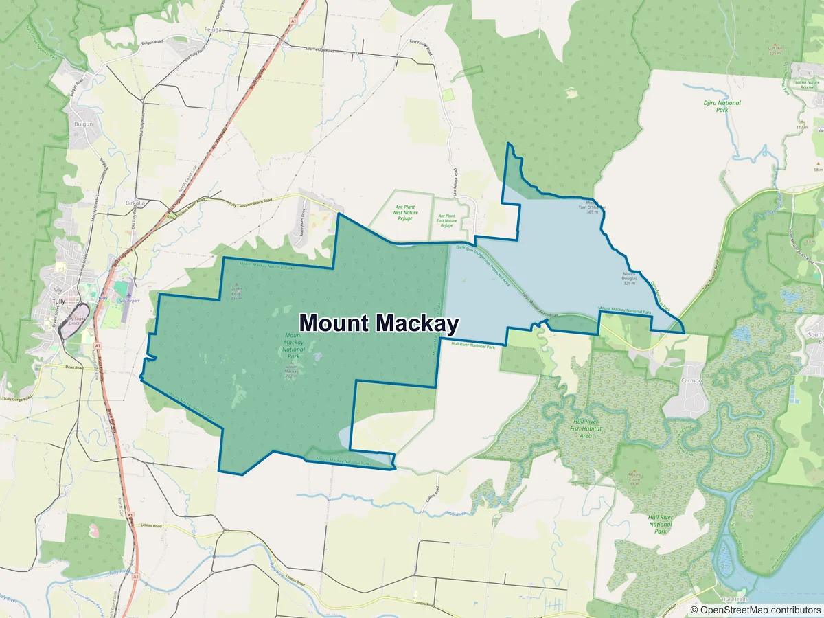 Map of Mount Mackay, QLD, Australia