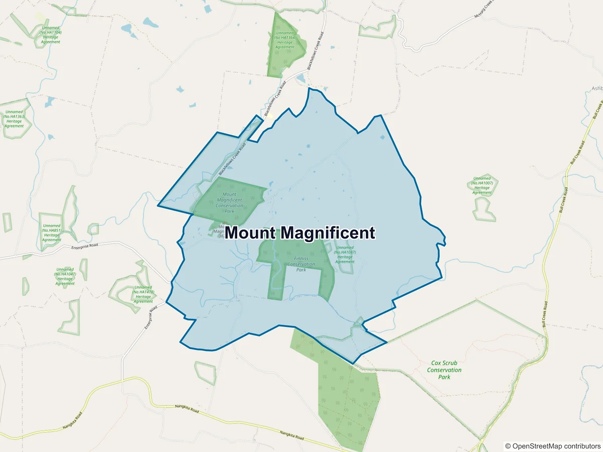 Map of Mount Magnificent, SA, Australia