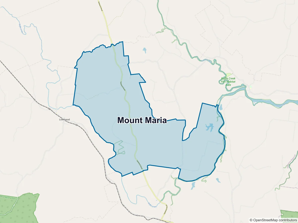 Map of Mount Maria, QLD, Australia