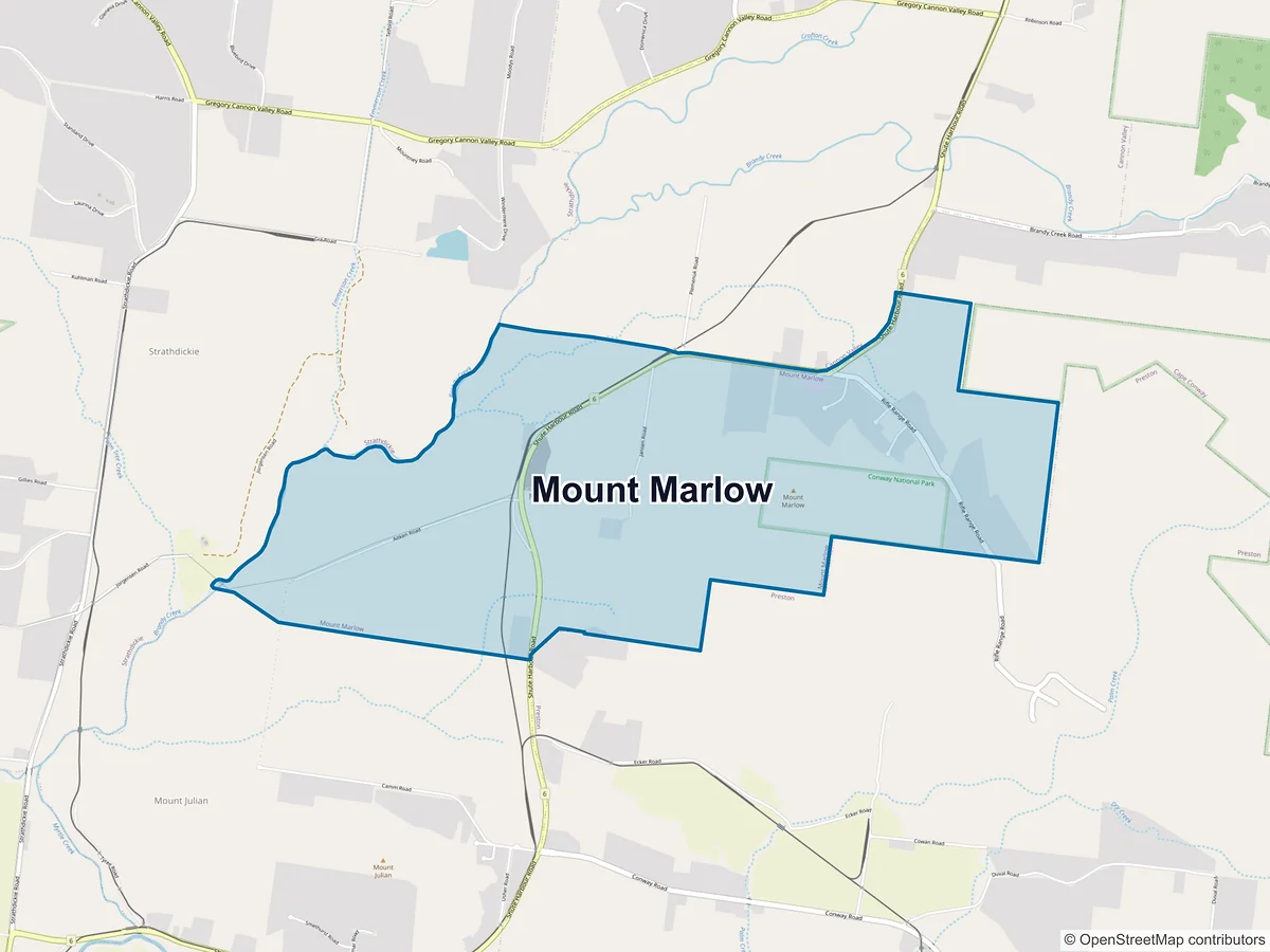 Map of Mount Marlow, QLD, Australia